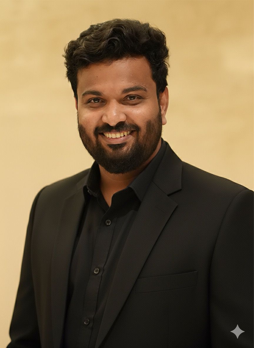 Young professional man in formal attire standing confidently