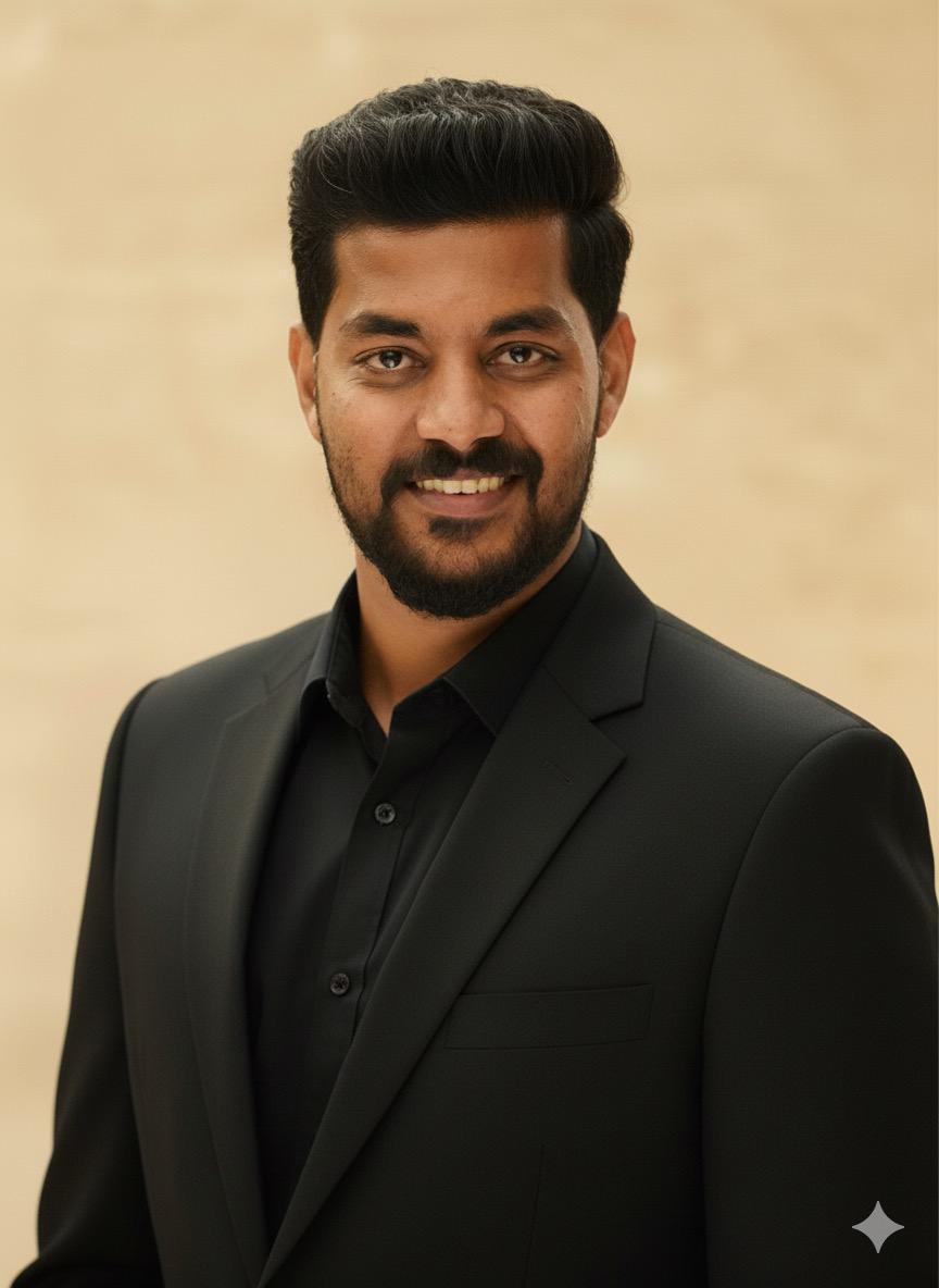 Young professional man with arms crossed in business attire