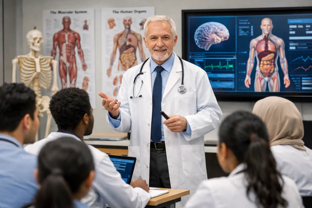 English medium MBBS class with international medical students